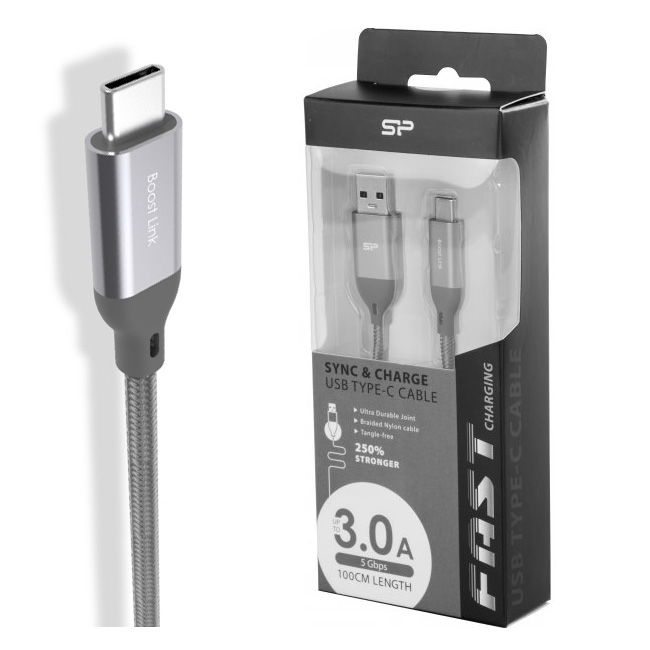 Silicon Power LK30AC 1m USB C Cable USB3 5Gbps QC3.0 Quick Charg