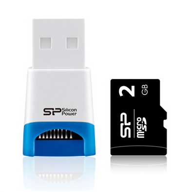 Silicon Power 2GB Micro SD w/ USB Card Reader Silicon Power 2GB Micro SD w/ USB Card Reader