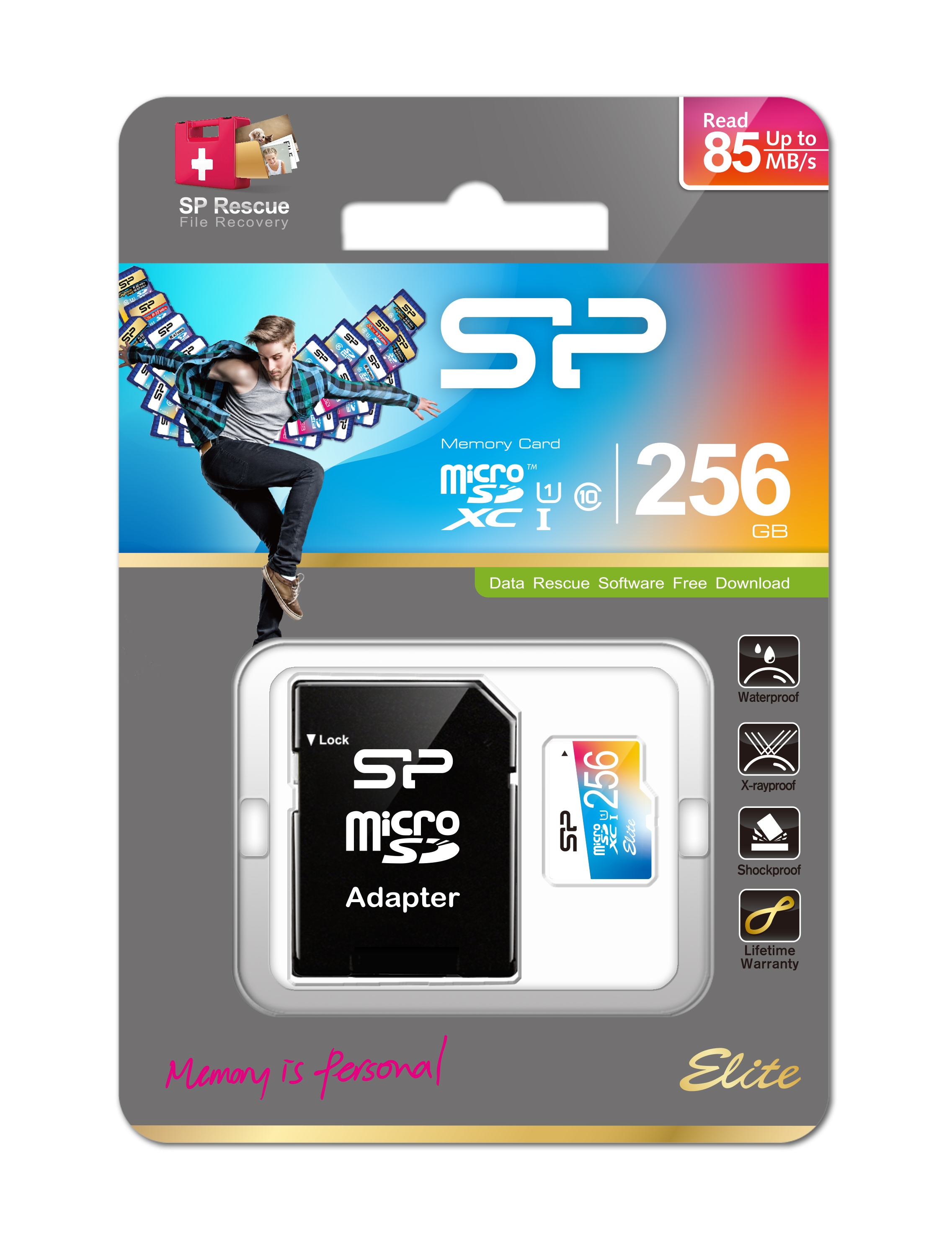 Silicon Power Elite MicroSDHC 256GB UHS-1 Class 10 w/ SD Adapter Silicon Power Elite MicroSDHC 256GB UHS-1 Class 10 w/ SD Adapter