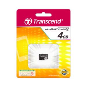 Transcend Micro SDHC 4GB Class 4 Retail (no adapter) Transcend Micro SDHC 4GB Class 4 Retail (no adapter)